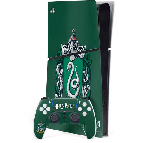 Wizarding World Harry Potter Slytherin House Crest PS5 Slim Digital Edition Console Skin